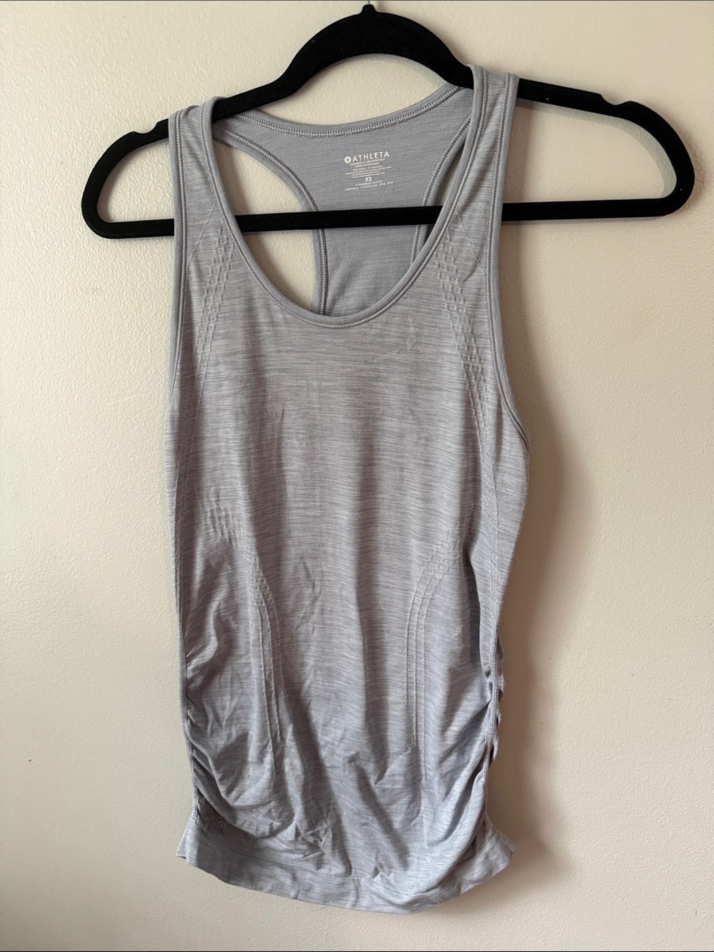 Athleta Light Gray Racerback Tank - Seam Detail Active Top
